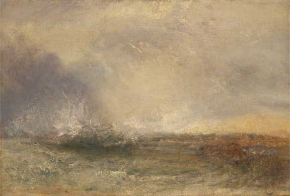 J. M. W. Turner: Stormy Sea Breaking on a Shore, 1840-1845 (Yale Center for British Art, Paul Mellon Collection)